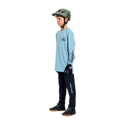 Troy Lee Designs Ruckus Long Sleeve Ride Tee - Youth - Carbs - Dawn Blue