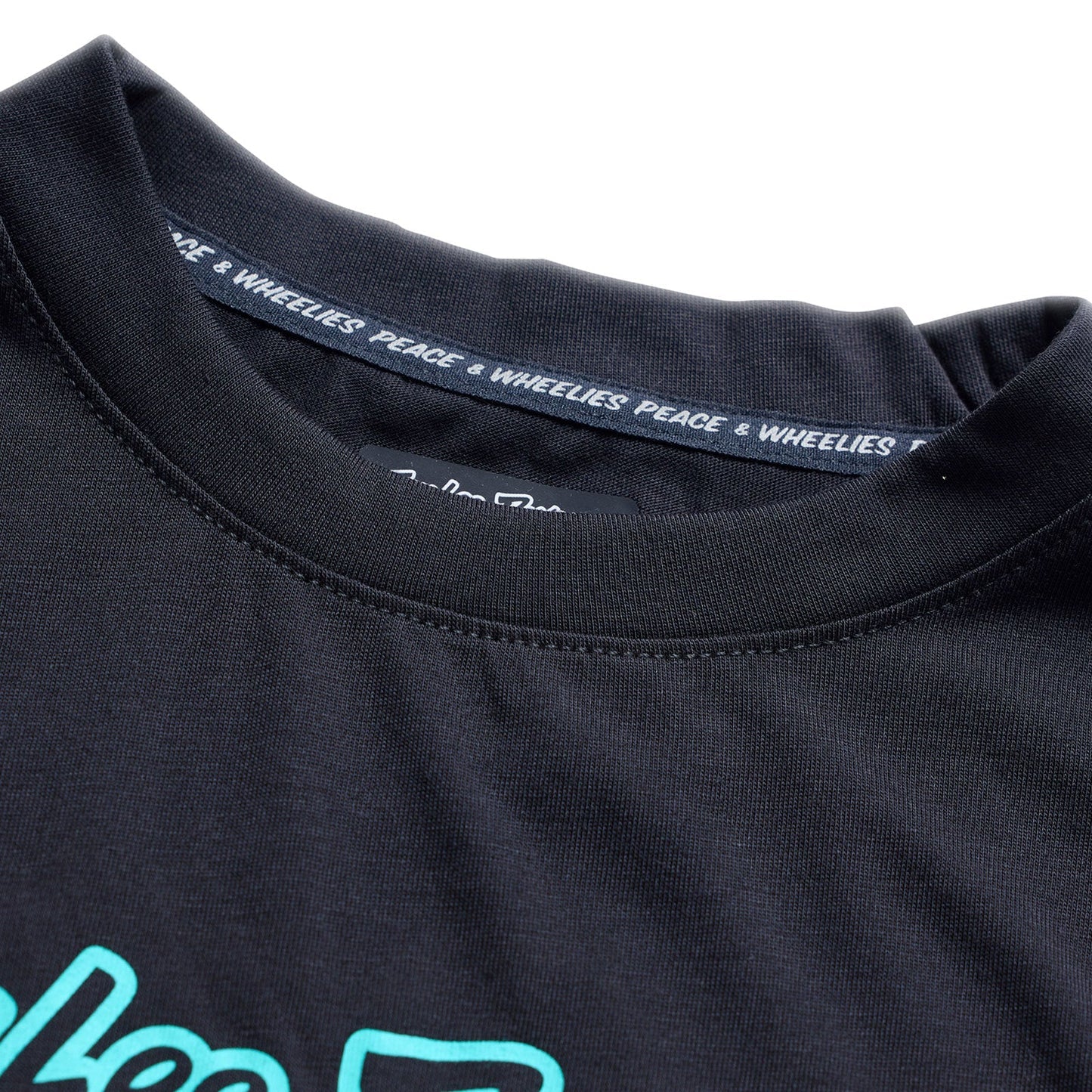 Troy Lee Designs Skyline Long Sleeve Ride Tee - Youth - Signature - Black-Real Teal