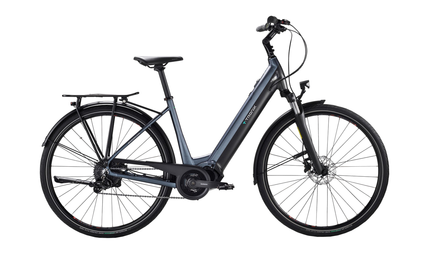 Bianchi T-Tronik C-Type Ebike - 9 Spd 417wh - Blu Stone-Dark Graphite Matt