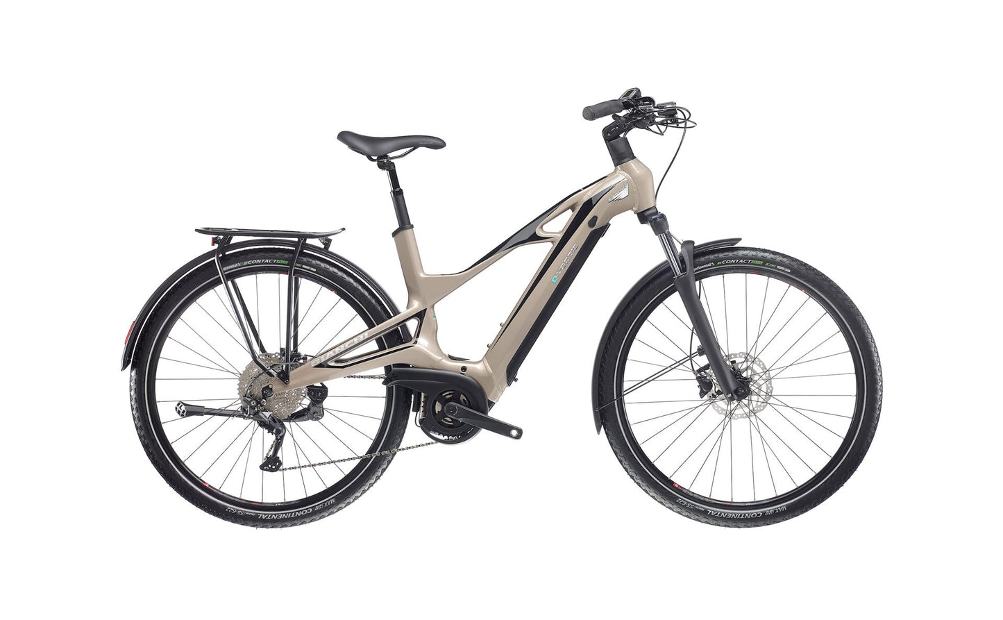 Bianchi e-Vertic C-Type Ebike - 10 Spd 500wh - Goldstone-Graphite Race Glossy