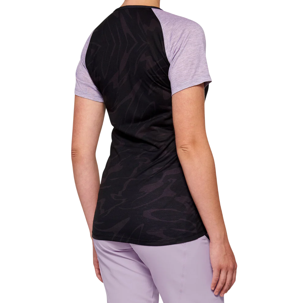 100% Airmatic Short Sleeve MTB Jersey - Womens - Black-Lavender
