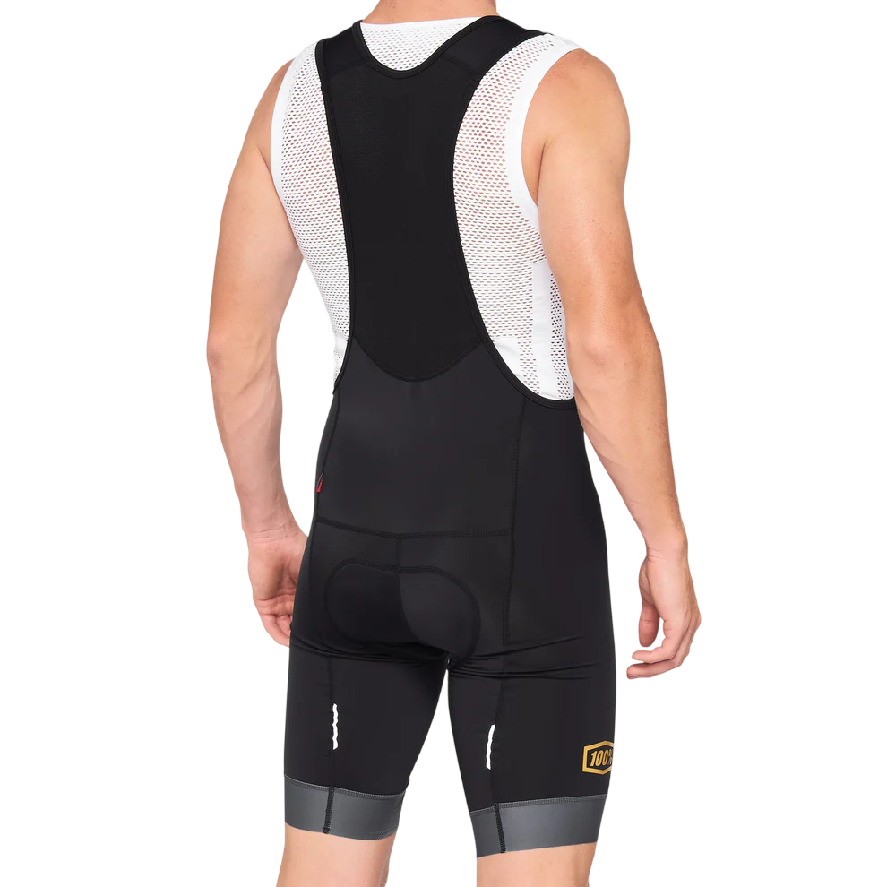 100% Exceeda Bib Short - Black-Charcoal