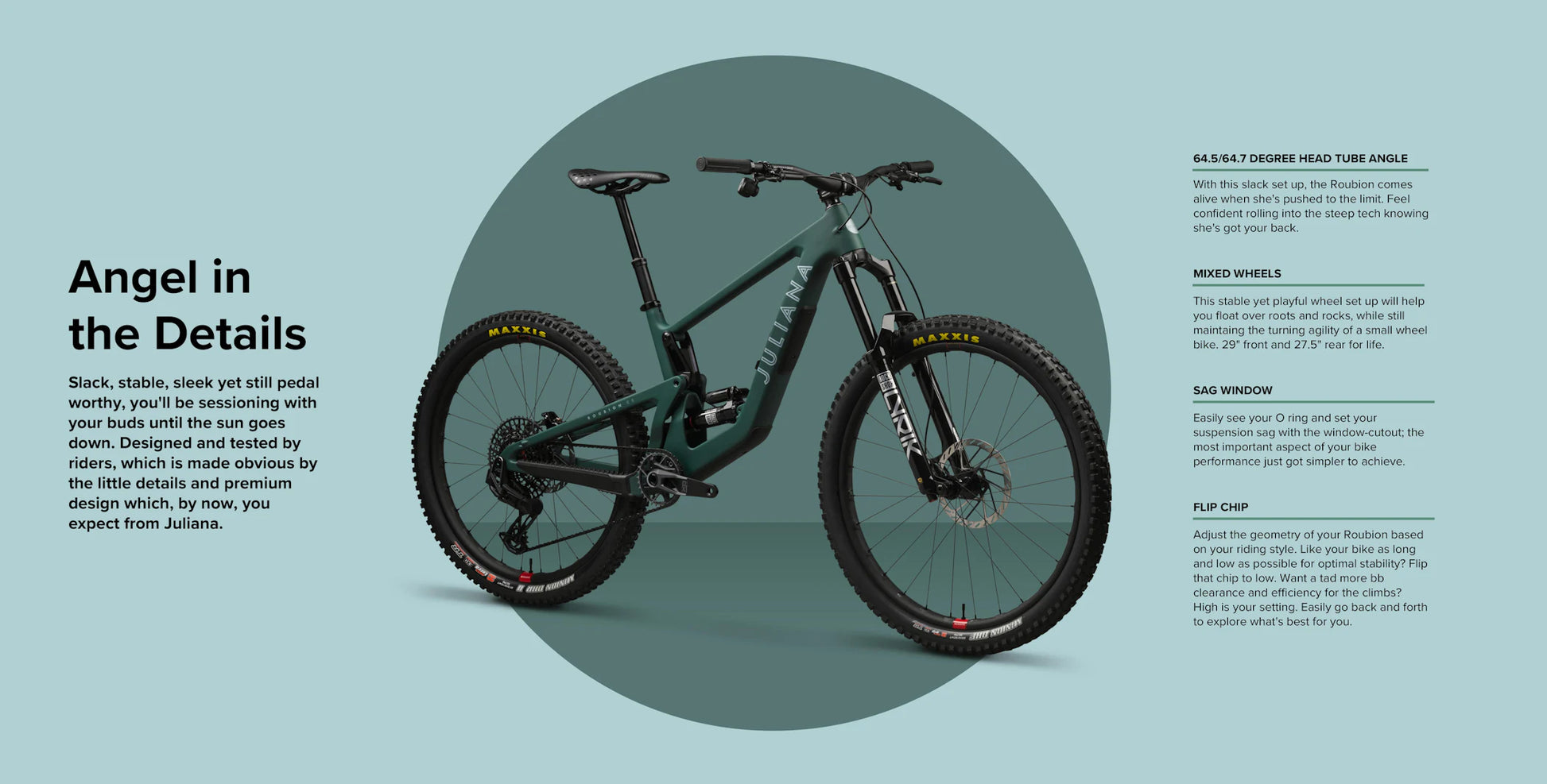 Juliana Roubion Carbon 27.5 GX AXS Matt Jade Green 2024