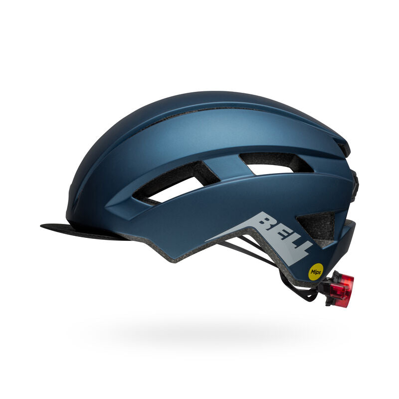 bell hub adult commuter bike helmet Bell Bike Daily LED MIPS Matte Blue/Gray Universal Small/Medium