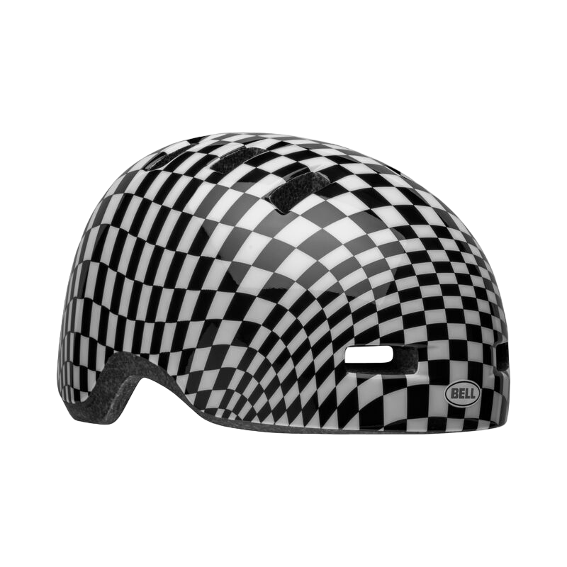 Bell Lil Ripper Child Helmet - Checkers - Matt Black-White