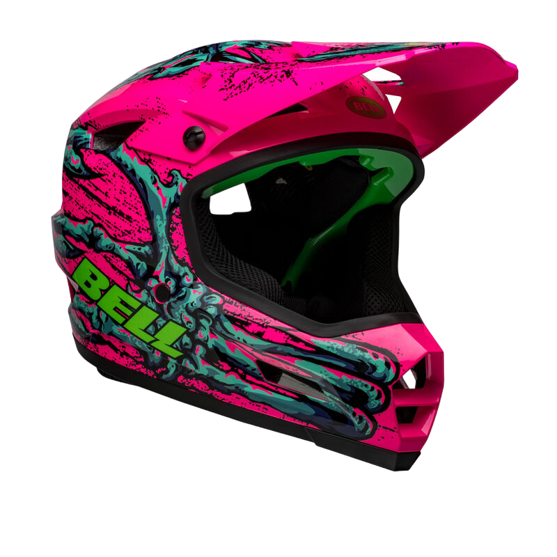 bell black pink helmet Bell Sanction 2 DLX MIPS Full Face Helmet - Bonehead