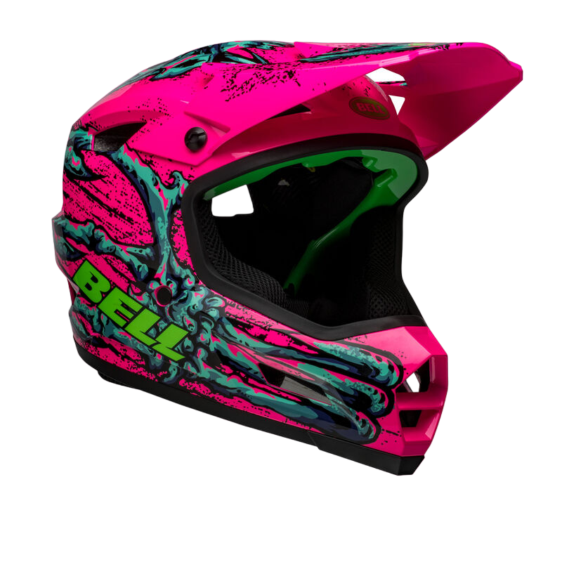 Bell Sanction 2 DLX MIPS Full Face Helmet - Bonehead - Gloss Pink-Turquoise