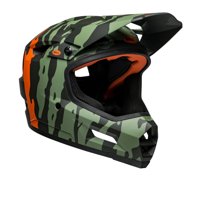 Bell Sanction 2 DLX MIPS Full Face Helmet - Ravine - Matt Dark Green-Orange