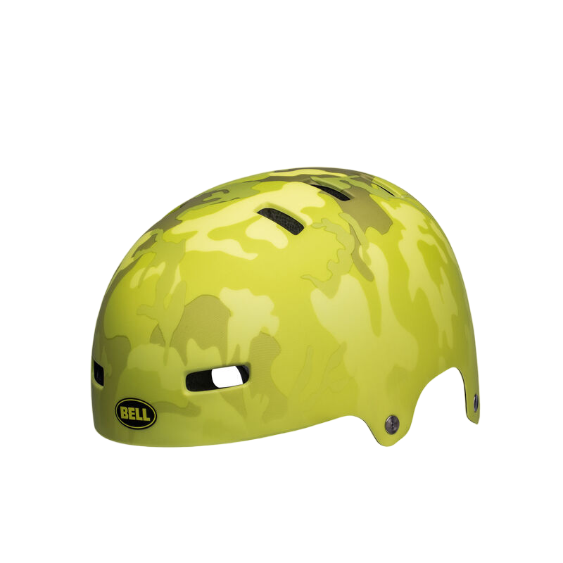 Bell Span BMX Helmet - Matt Hi-Viz Yellow Camo