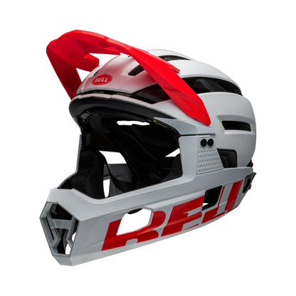 Bell Super Air R Spherical Full Face Helmet - Matt Gloss White-Infrared