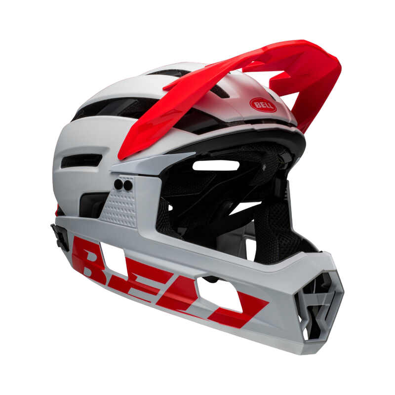 Bell Super Air R Spherical Full Face Helmet - Matt Gloss White-Infrared