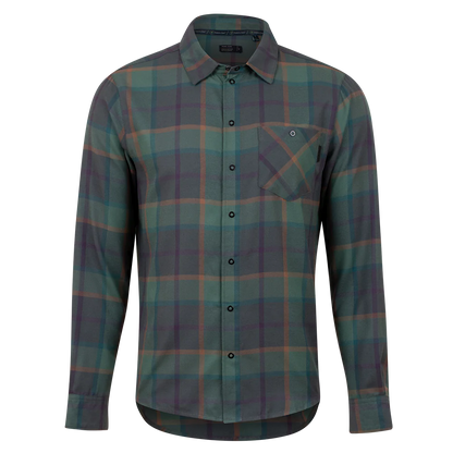 Pearl Izumi Rove Flannel Long Sleeve Shirt - Sage-Pale Pine Plaid