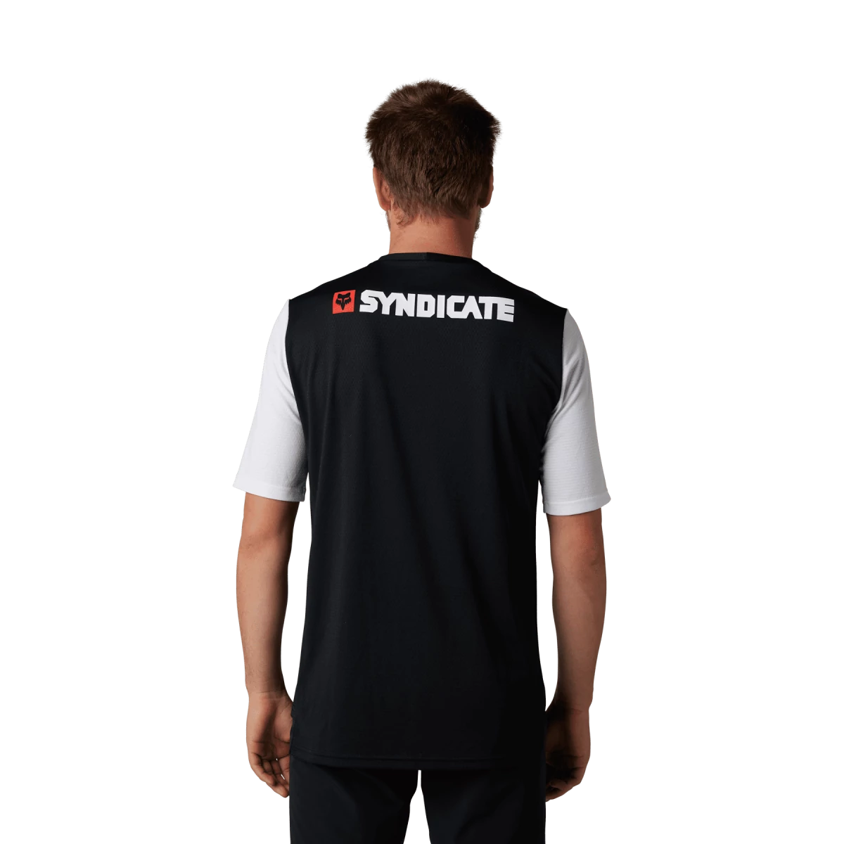 Fox Racing Defend Short Sleeve MTB Jersey - Syndicate - White-Black