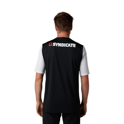 Fox Racing Defend Short Sleeve MTB Jersey - Syndicate - White-Black