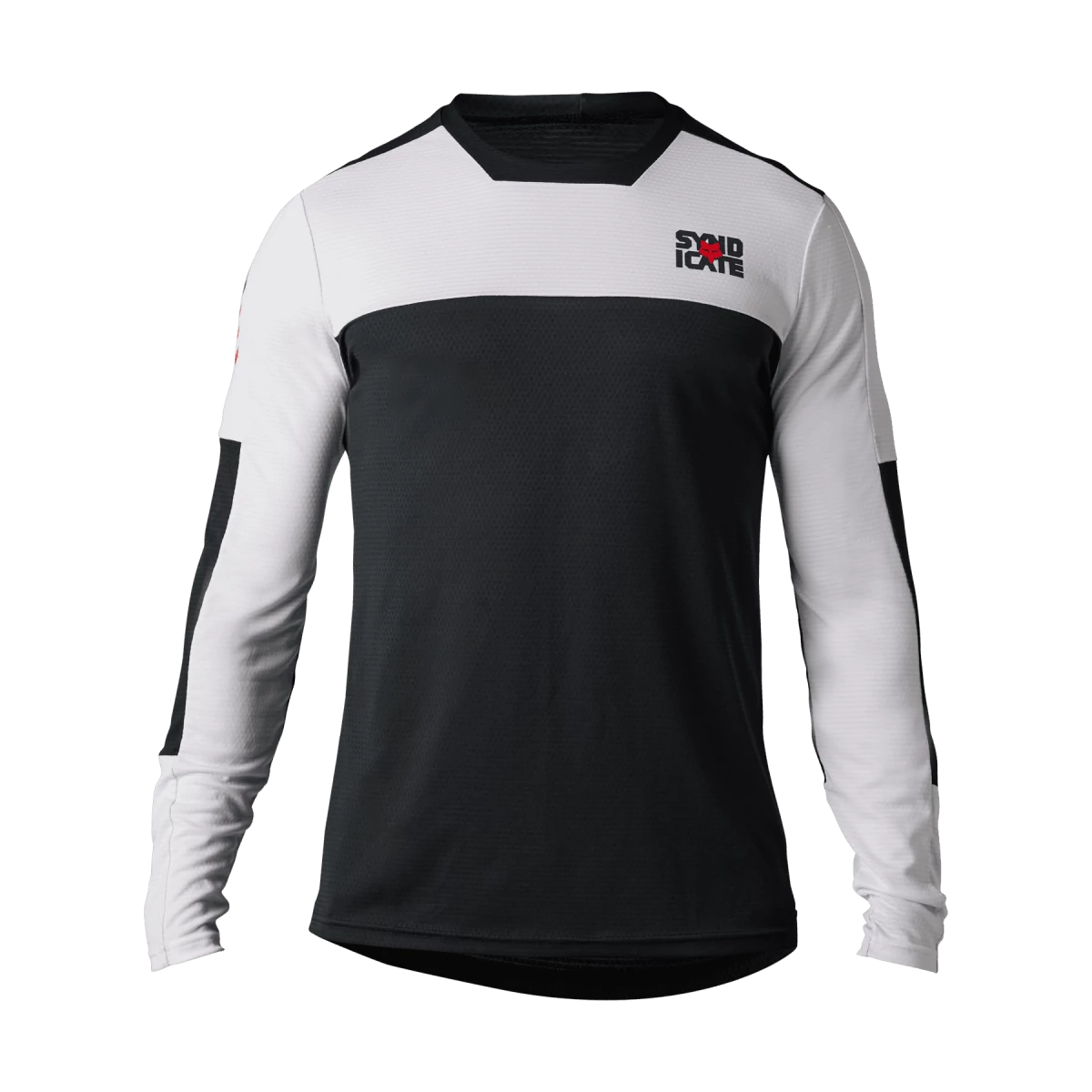 Fox Racing Defend Long Sleeve MTB Jersey - Syndicate - White-Black