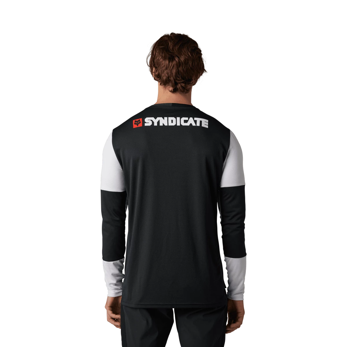 Fox Racing Defend Long Sleeve MTB Jersey - Syndicate - White-Black