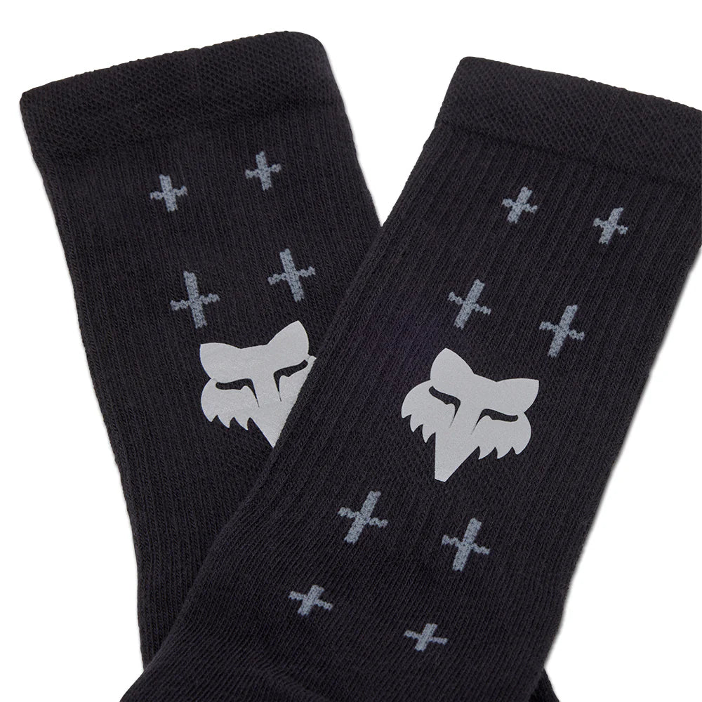 Fox Racing 8" Defend Sock - Lunar - Black