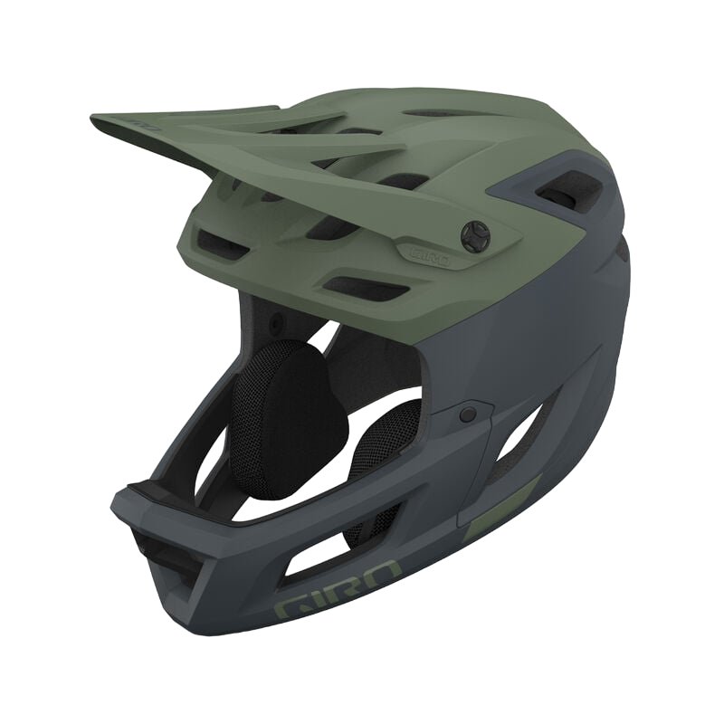 Giro Coalition Spherical Full Face Helmet - Matt Hedge Green-Dark Shark