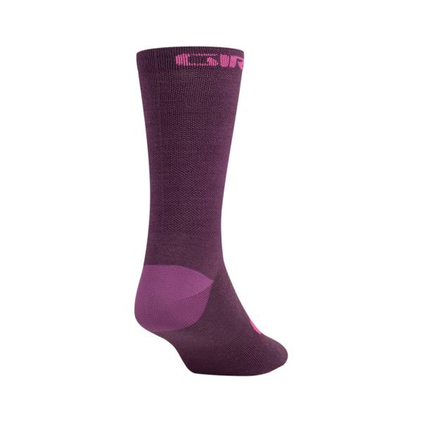 Giro Seasonal Merino Wool Sock - Dark Cherry-Raspberry