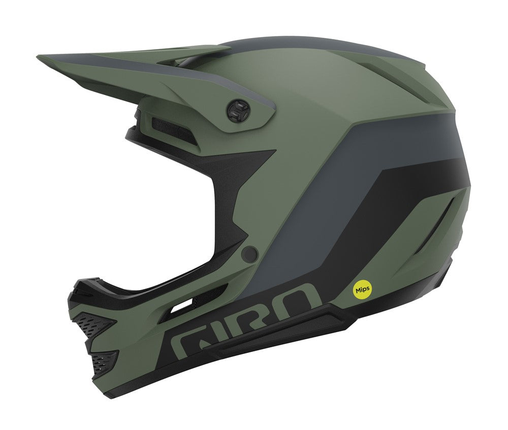 Giro Insurgent Spherical Full Face Helmet - Matt Hedge Green-Dark Shark