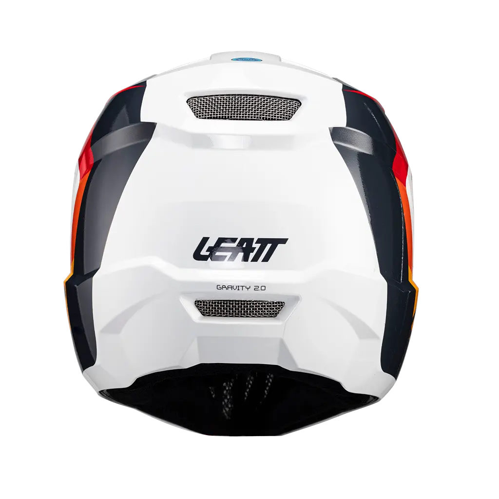 Leatt MTB Gravity 2.0 Full Face Helmet - White-Red - 2024