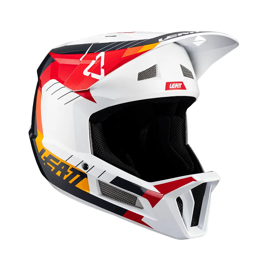 Leatt MTB Gravity 2.0 Full Face Helmet - White-Red - 2024