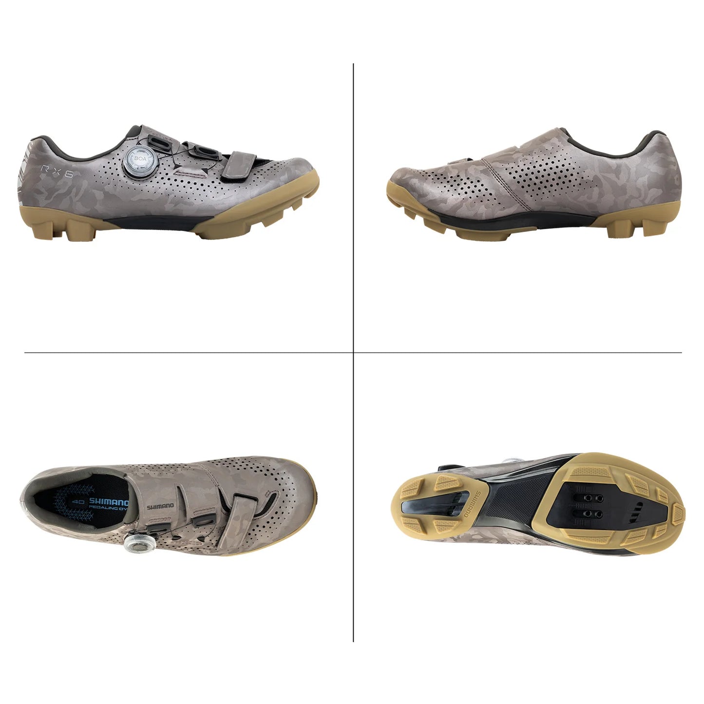 Shimano RX6 SPD Gravel Shoe - Womens - Sand Beige