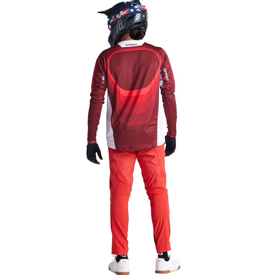 Troy Lee Designs Sprint Long Sleeve MTB Jersey - Reverb - Race Red