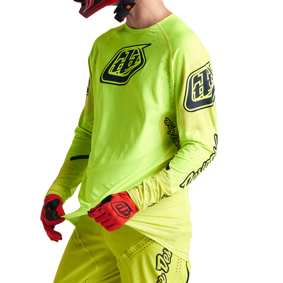 Troy Lee Designs Sprint Ultra Long Sleeve MTB Jersey - Sequence - Flo Yellow