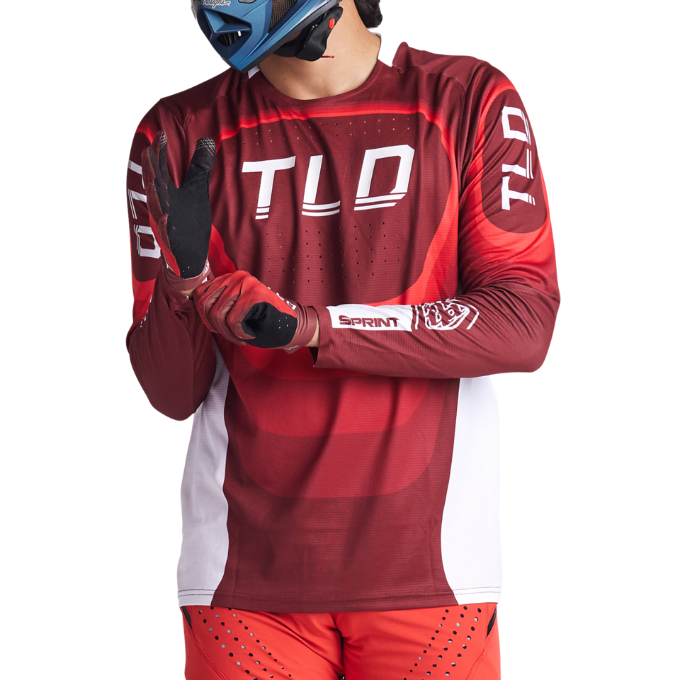 Troy Lee Designs Sprint Long Sleeve MTB Jersey - Reverb - Race Red