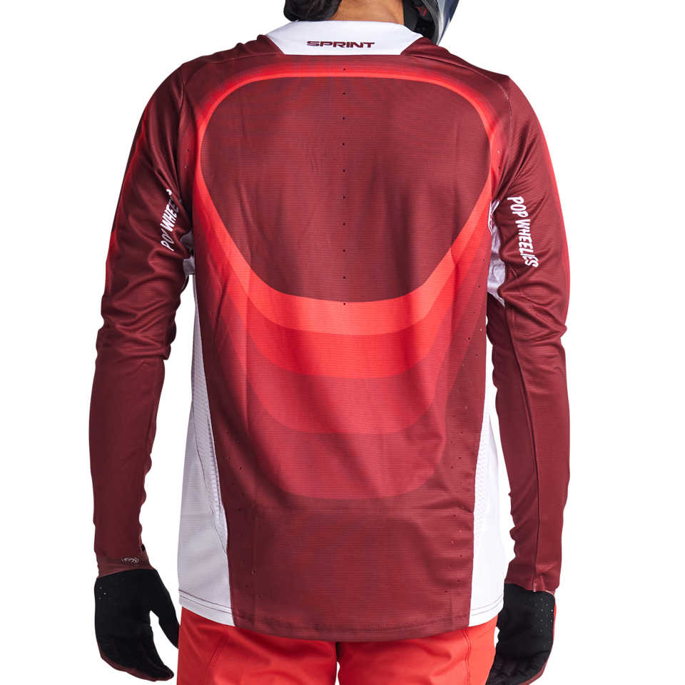 Troy Lee Designs Sprint Long Sleeve MTB Jersey - Reverb - Race Red