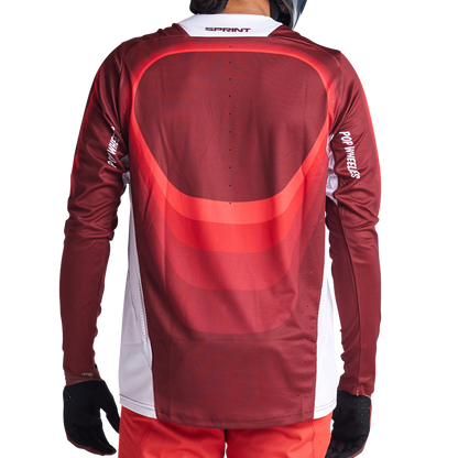 Troy Lee Designs Sprint Long Sleeve MTB Jersey - Reverb - Race Red