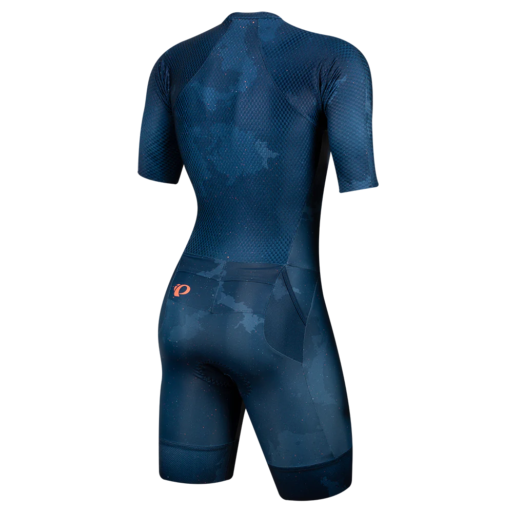 Pearl Izumi Team Octane Tri Suit - Womens - Navy-Fiery Coral Cosmic