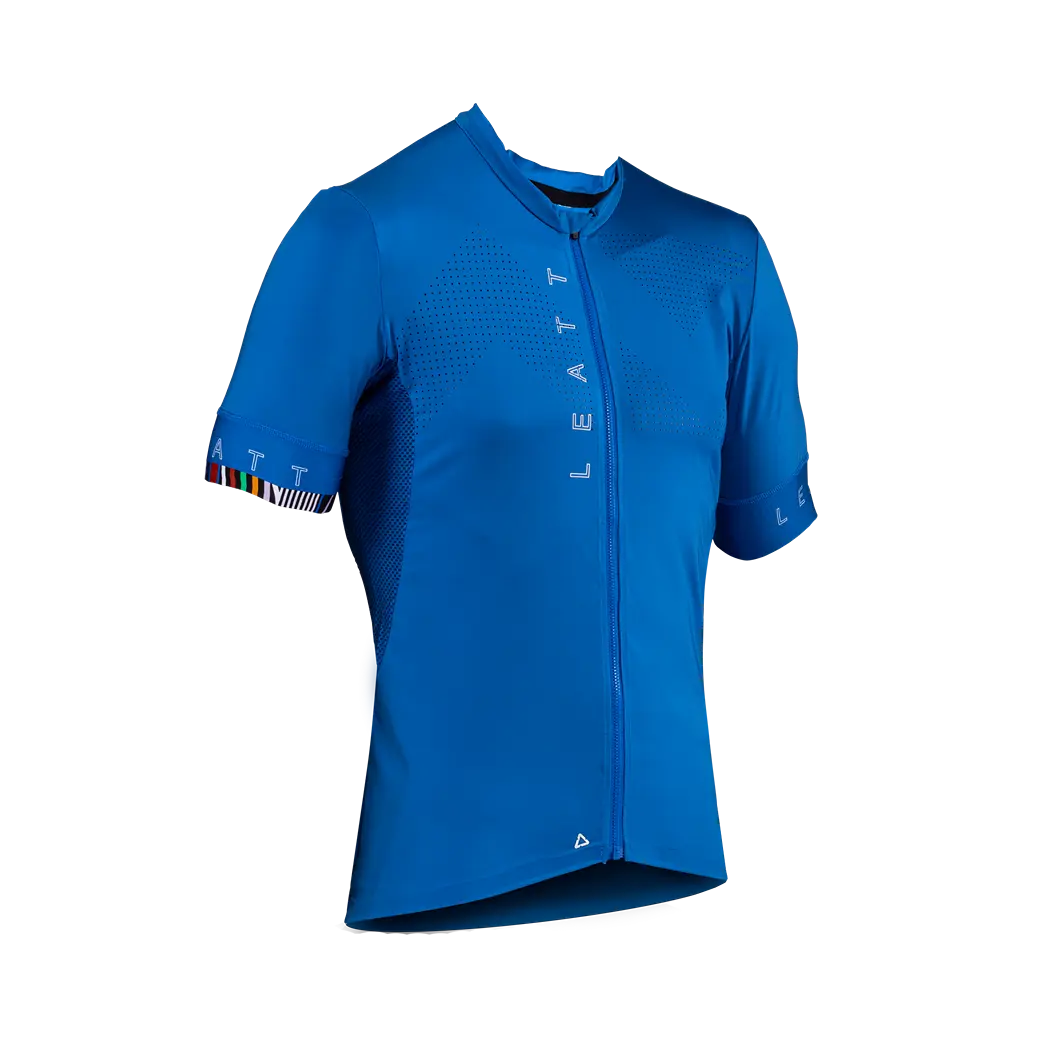 Leatt Endurance 5.0 Short Sleeve MTB Jersey - Blue - 2024