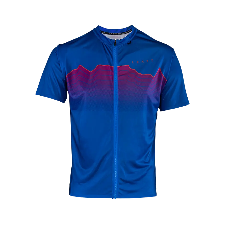 Leatt Trail 3.0 Short Sleeve MTB Jersey - Blue - 2024