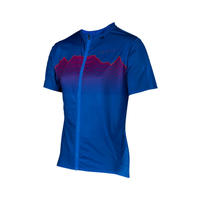 Leatt Trail 3.0 Short Sleeve MTB Jersey - Blue - 2024