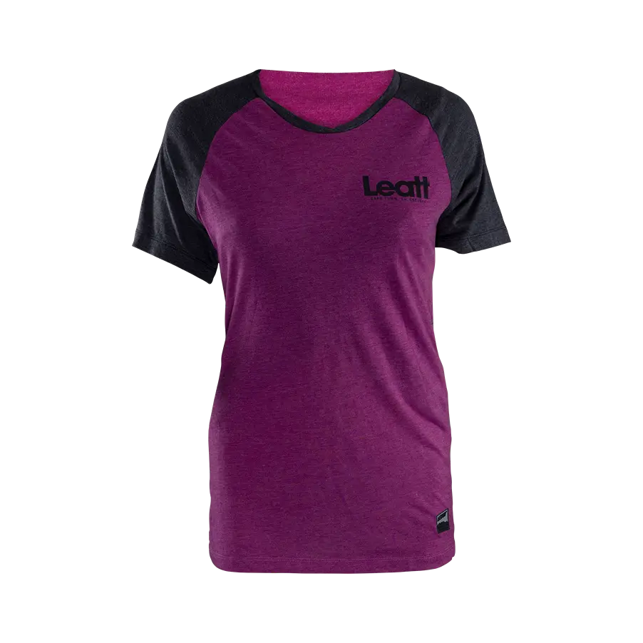 Leatt AllMtn 2.0 Short Sleeve MTB Jersey - Womens - Purple - 2024