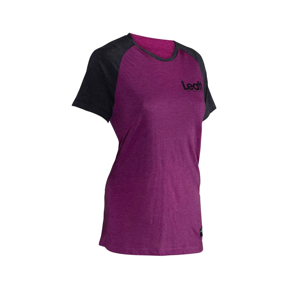Leatt AllMtn 2.0 Short Sleeve MTB Jersey - Womens - Purple - 2024