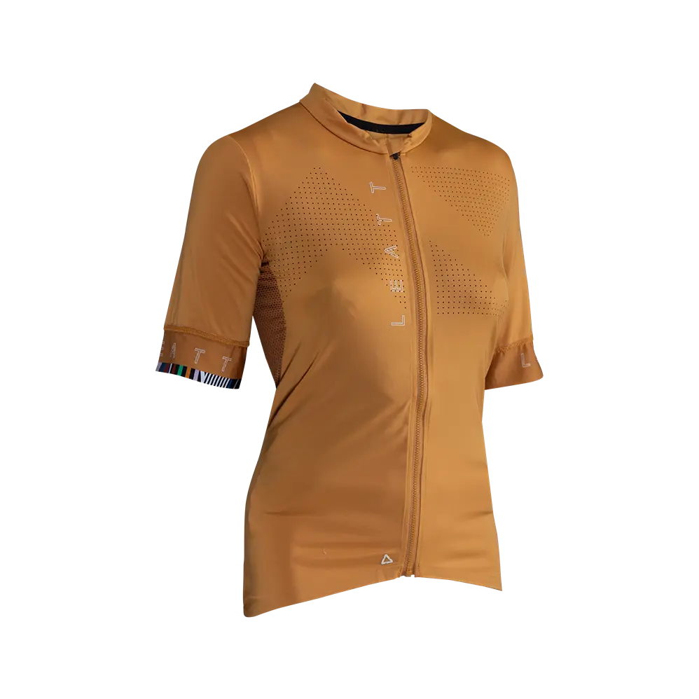 Leatt Endurance 5.0 Short Sleeve MTB Jersey - Womens - Rust - 2024