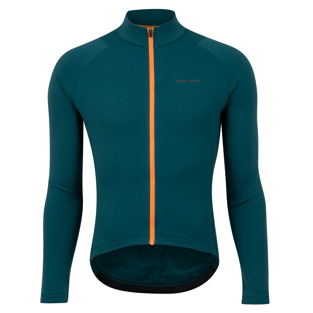 Pearl Izumi Attack Thermal Long Sleeve Road Jersey - Dark Spruce-Sunfire