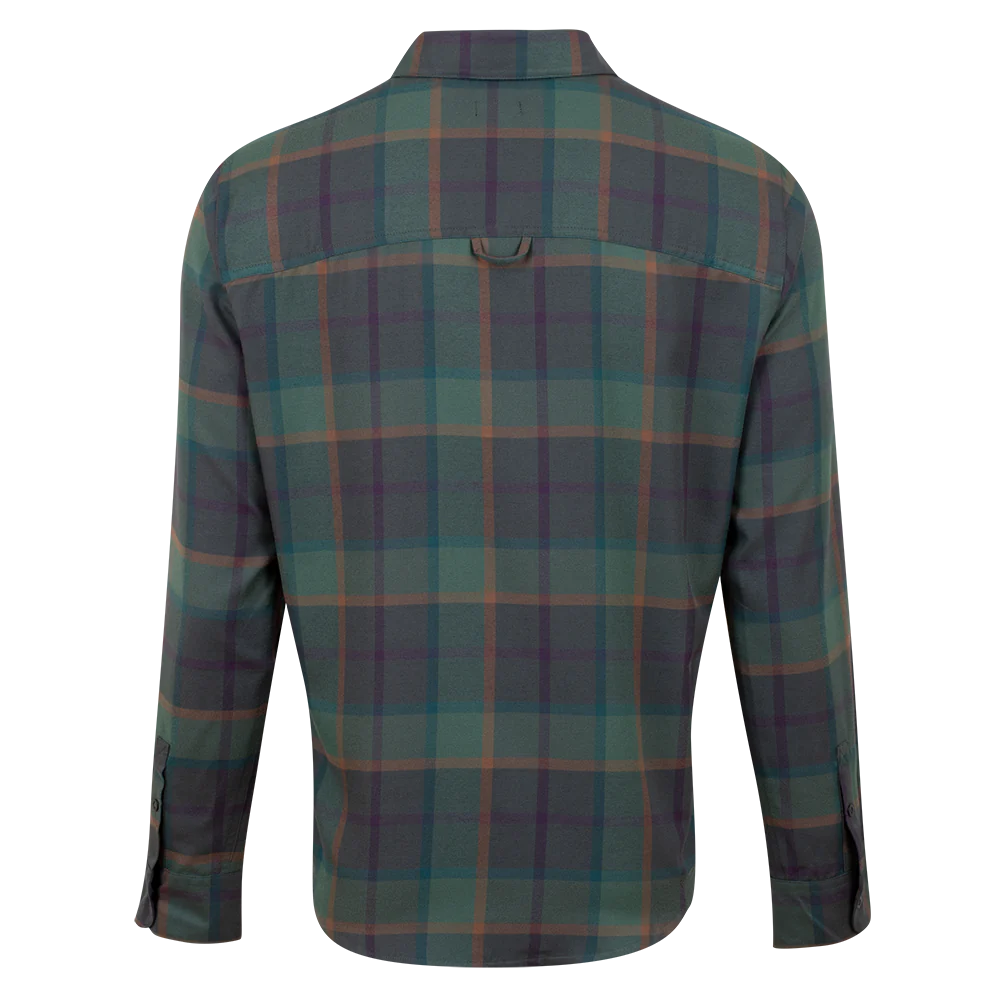 Pearl Izumi Rove Flannel Long Sleeve Shirt - Sage-Pale Pine Plaid