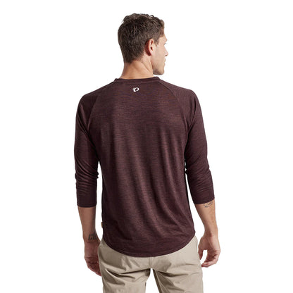 Pearl Izumi Canyon Merino 3/4 Sleeve MTB Jersey - Black-Russet Heather