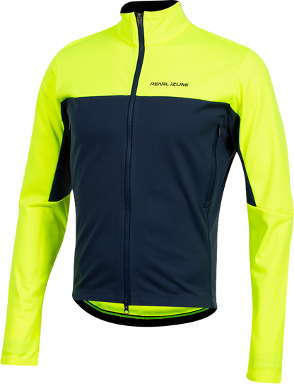 Pearl Izumi Interval AmFib Cycling Jacket - Screaming Yellow-Navy