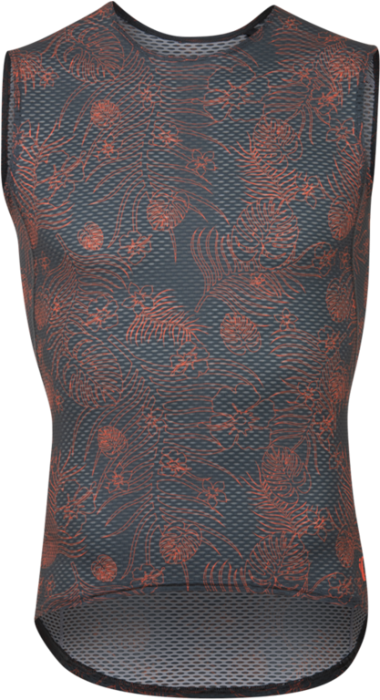 Pearl Izumi Transfer Mesh Sleeveless Base Layer - Dark Ink-Sunset Orange Palm