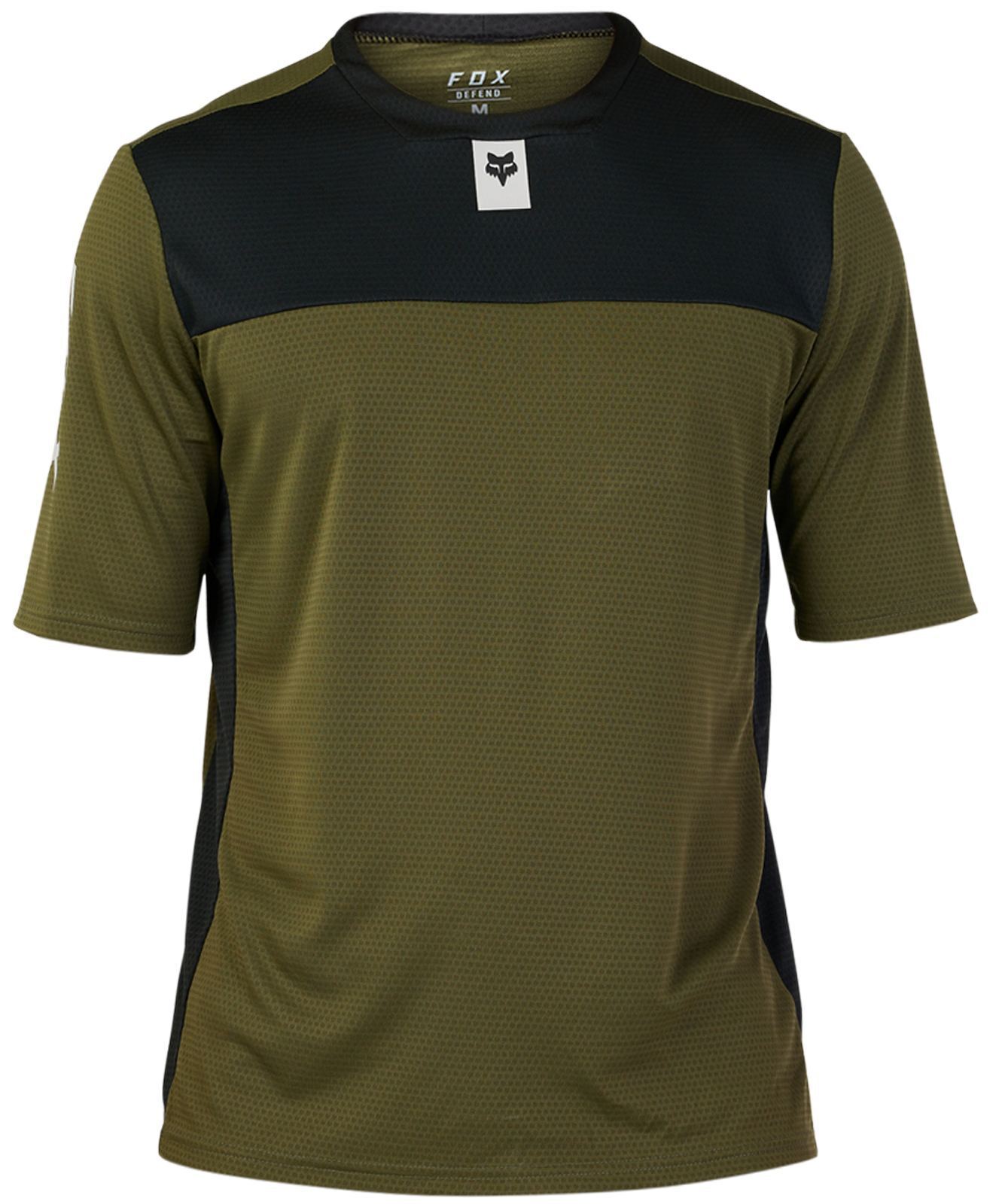 Fox Racing Defend Short Sleeve MTB Jersey - Olive Green - 2023