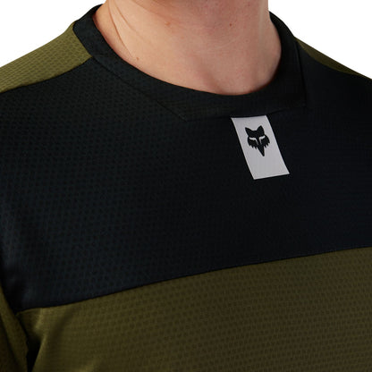 Fox Racing Defend Short Sleeve MTB Jersey - Olive Green - 2023