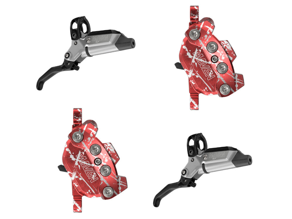 SRAM Maven Ultimate Stealth Expert Disc Brake Kit - Red Splash Ano