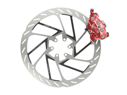 SRAM Maven Ultimate Stealth Expert Disc Brake Kit - Red Splash Ano