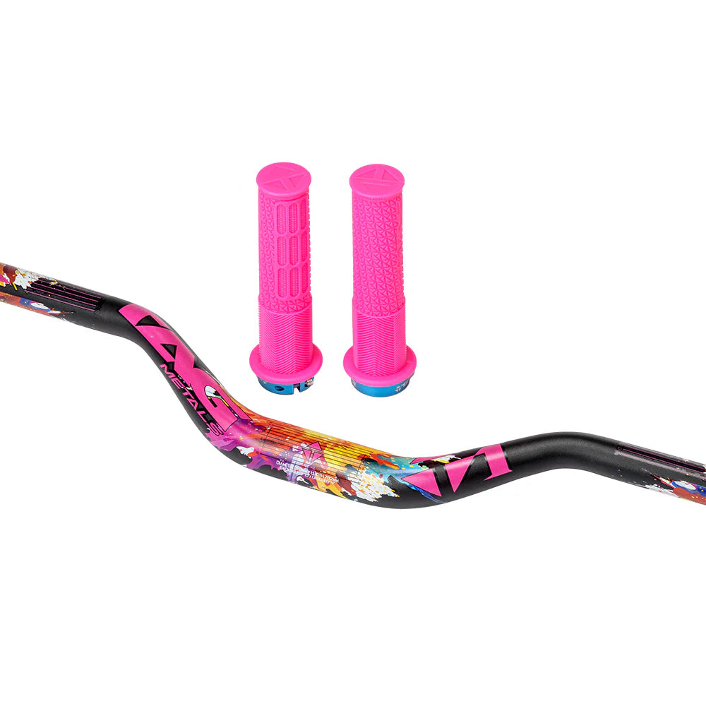 TAG Metals T1 Aluminum 31.8mm Handlebar - LTD Grip Combo - Black Splatter