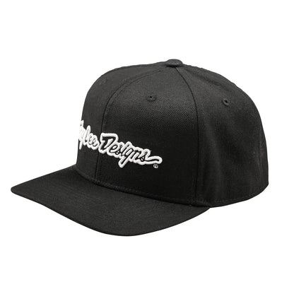 Troy Lee Designs Signature Curved Snapback Hat - Black